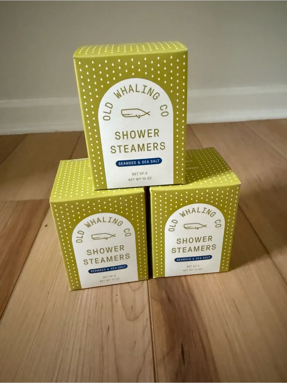 3 NIB Old Whaling Co Seaweed & Sea Salt Shower Steamers - 12 Total